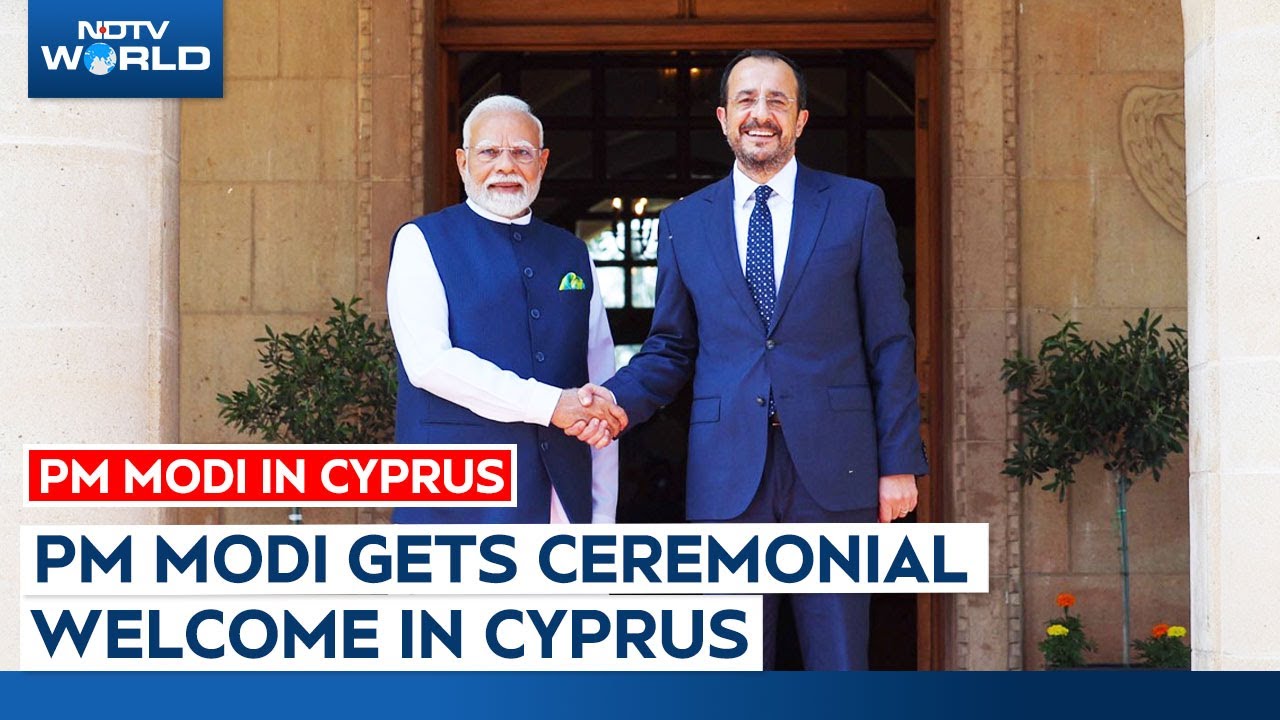 Video : PM Modi Makes Historic First Visit To Cyprus, Gets Warm Welcome