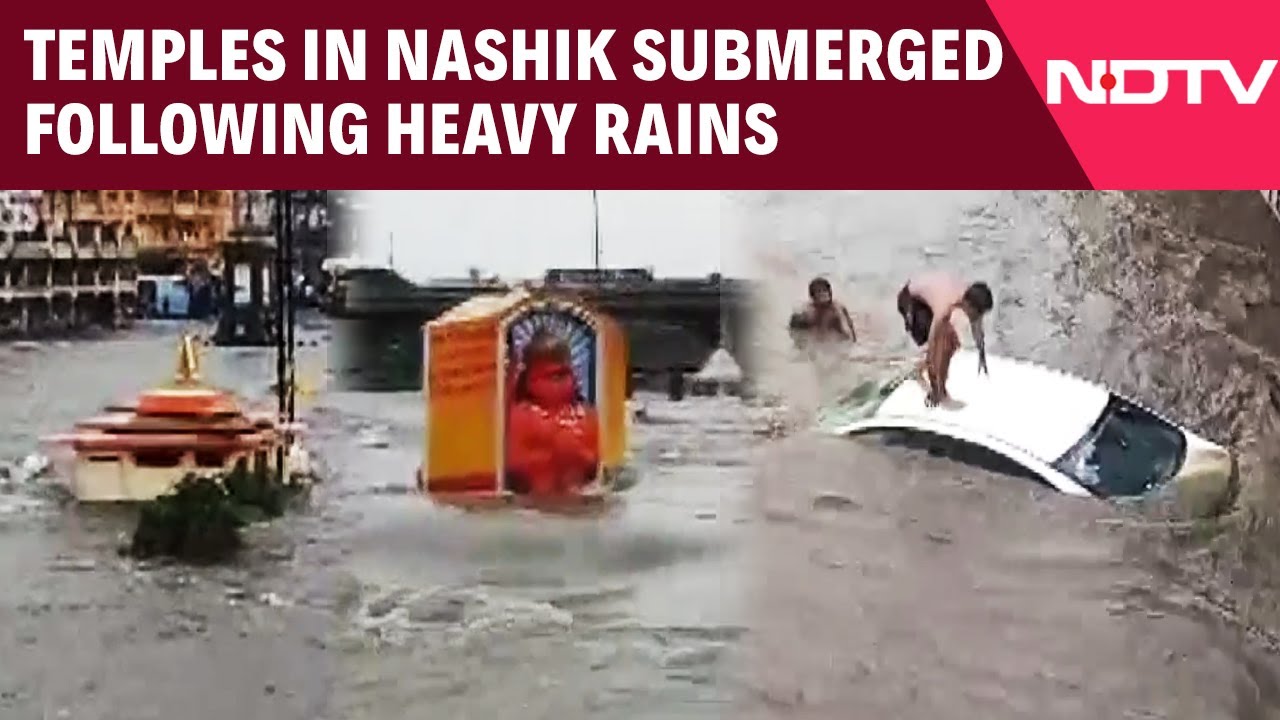 Nashik Rain | Temples in Nashik Submerged as Godavari Swells After Heavy Rain