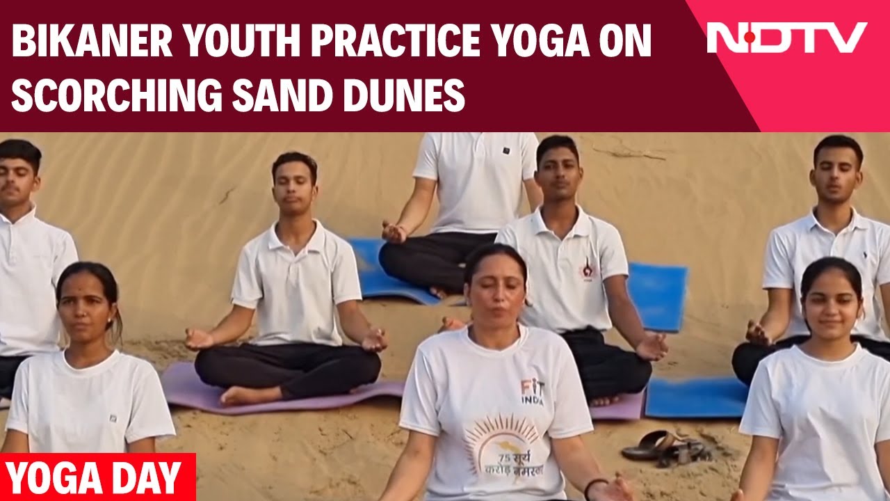Ahead Of World Yoga Day, Bikaner Youth Practice Yoga On Scorching Sand Dunes