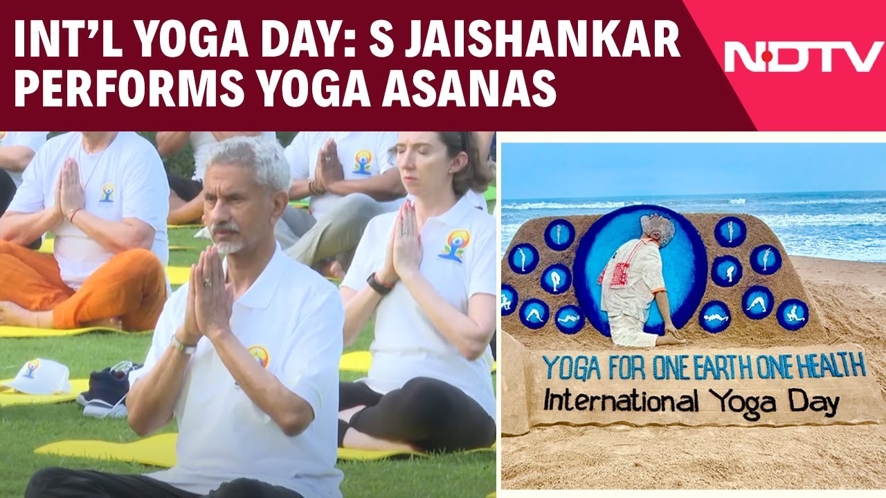 S Jaishankar Performs Yoga Asanas On The Occasion Of International Yoga Day