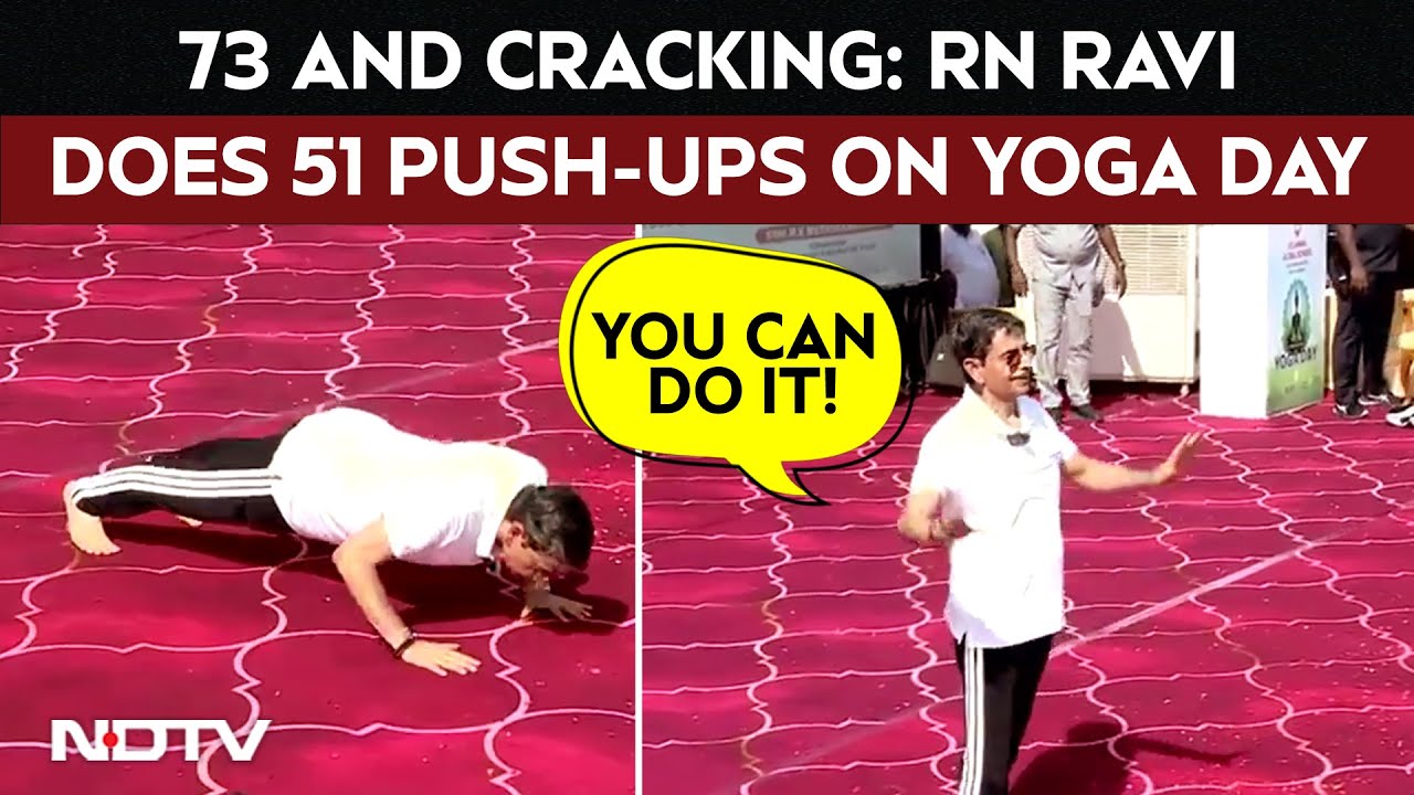 Video: International Yoga Day 2025 | Tamil Nadu Governor RN Ravi Sets Example By Doing 51 Push-Ups At 73