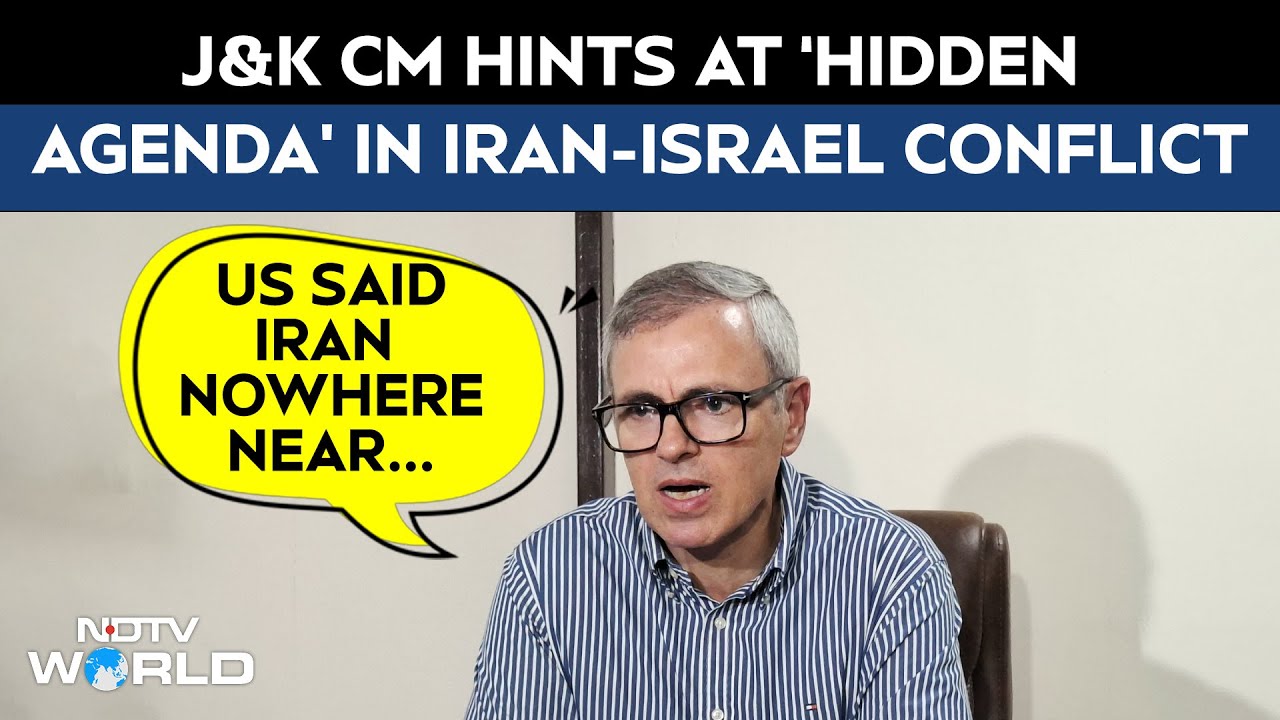 Video: J&K CM Omar Abdullah Hints At 'Hidden Political Agenda' In Iran-israel Conflict