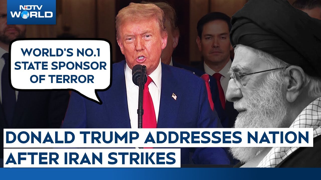 Donald Trump Addresses Nation After Iran Strikes: "Spectacular Military ...
