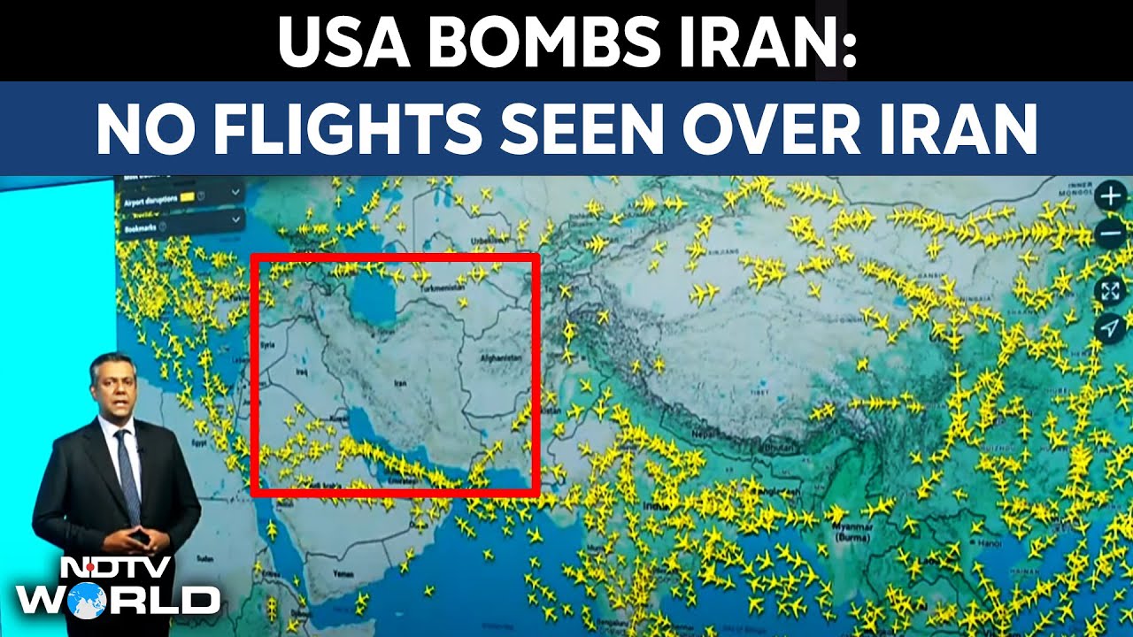 Trump Bombs Iran: No Flights Seen Over Iran & Israel