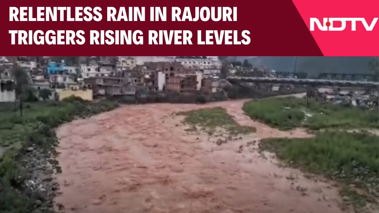 Jammu Rain | Relentless Rain In Rajouri Triggers Rising River Levels, Raising Concerns Of  Flooding Jammu Rain | Relentless Rain In Rajouri Triggers Rising River Levels, Raising Concerns Of  Flooding