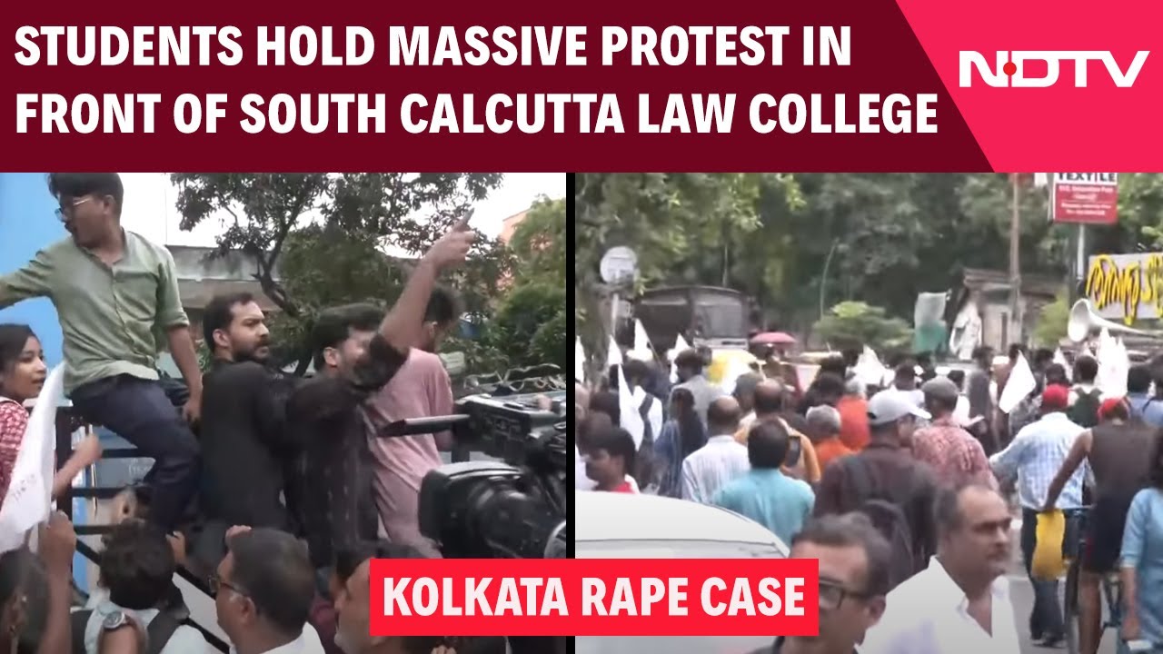 Kolkata Gang Rape Case | Students Hold Massive Protest In Front Of South Calcutta Law College