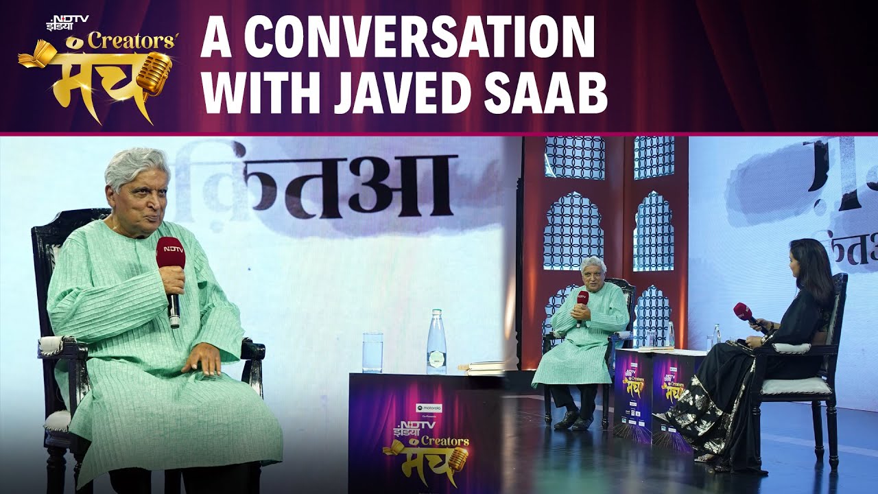 Javed R Javed Akhtar At NDTV Creator's Manch | A Conversation With Javed Saab
