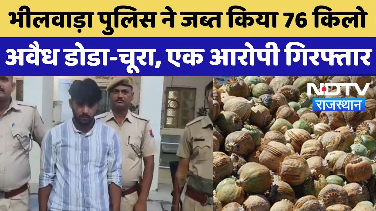 Narcotics Action In Bhilwara: पुलिस ने जब्त किया 76 किलो अवैध डोडा-चूरा, एक आरोपी Arrest | Top News