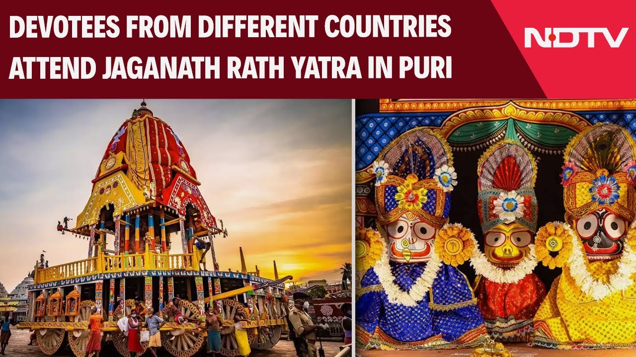 Devotees From Different Countries Attend Jagannath Rath Yatra In Odisha's Puri