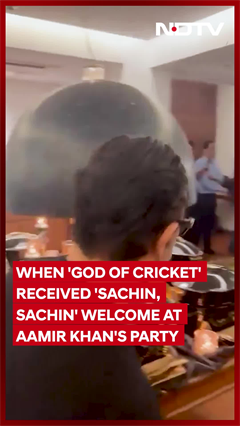 When 'God Of Cricket' Received 'Sachin, Sachin' Welcome At Aamir Khan's Party When 'God Of Cricket' Received 'Sachin, Sachin' Welcome At Aamir Khan's Party