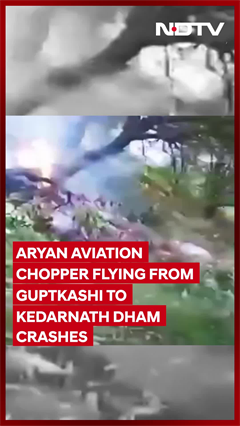 Five Dead, Chopper Flying To Kedarnath Crashes Between Gaurikund, Sonprayag