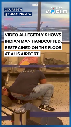 Video Claims To Show Indian Man Handcuffed, Pinned To Floor At US Airport: "Treated Like A Criminal"
