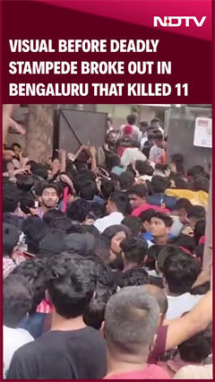 Visual Before Deadly Stampede Broke Out In Bengaluru That Killed 11