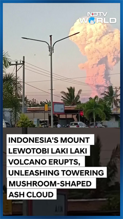 Indonesia's Mount Lewotobi Laki Laki Volcano Sent Ash Clouds Soaring 10,000 Meters Into The Air
