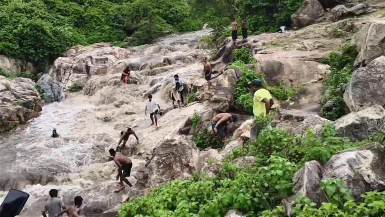 On Camera, Close Call For 6 Women As They Slip On Top Of Waterfall In Bihar