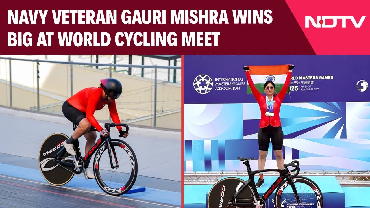 Navy Veteran Gauri Mishra Wins Big at Masters World Cycling Meet