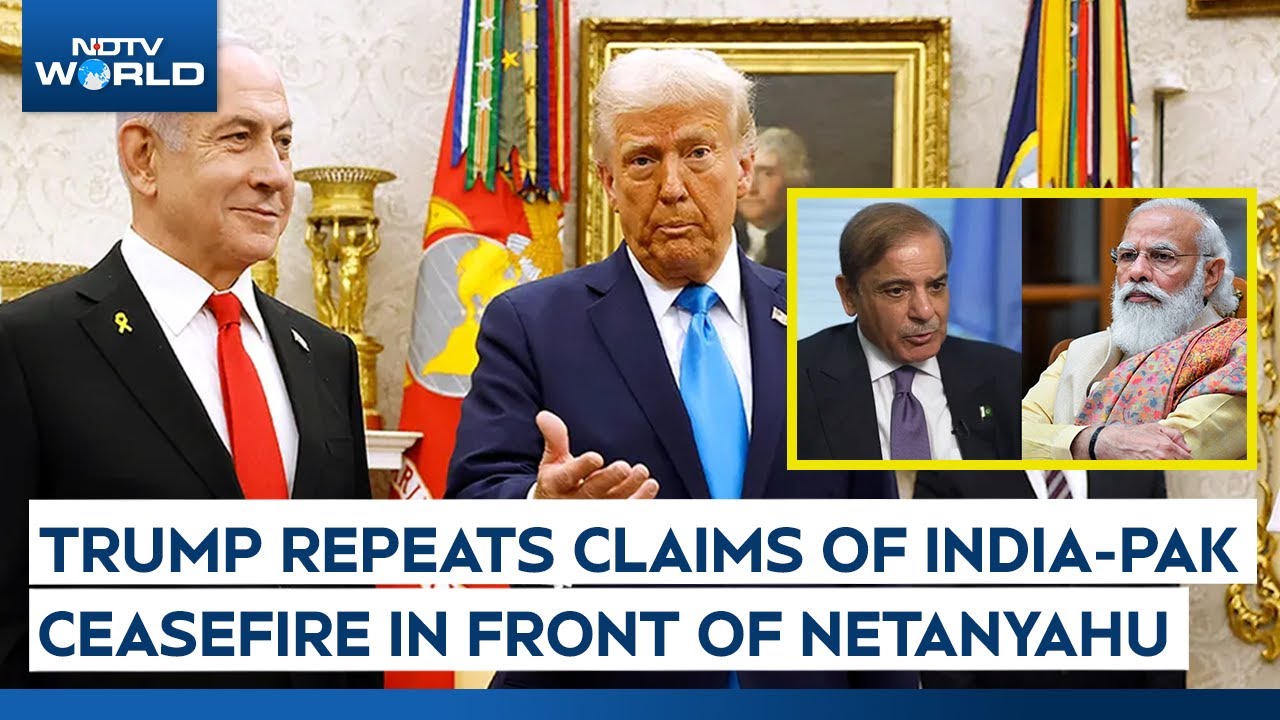 Trump News | 'We Stopped India-Pak War Over Trade': Trump Repeats Claims In Front of Netanyahu