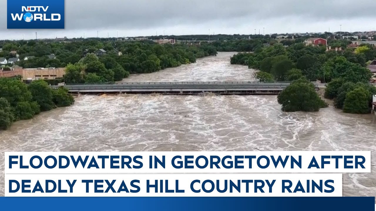 Fast-Moving Floodwaters In Georgetown After Deadly Texas Hill Country Rains