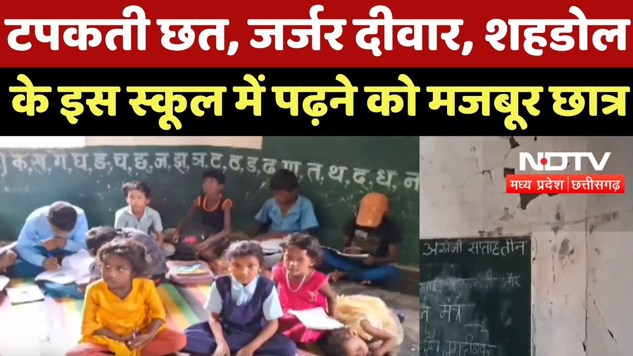 Shahdol News : टपकती छत, जर्जर दीवार, शहडोल के इस School में पढ़ने को मजबूर Student