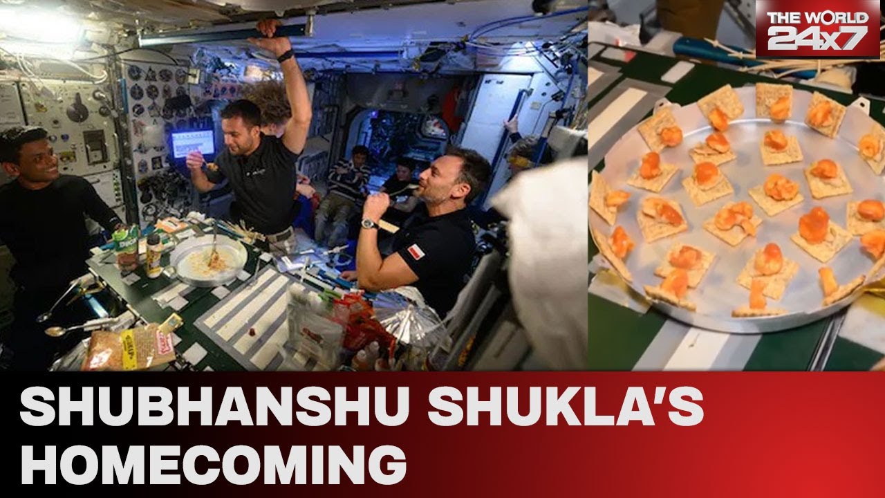 Shubhanshu Shukla Enjoys Feast In Space Ahead Of Homecoming