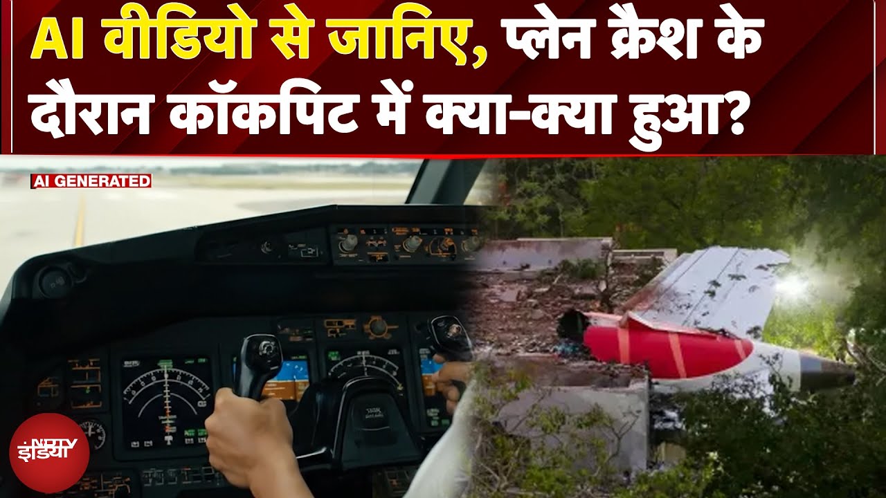 AI Video से जानिए, Ahmedabad Air India Plane Crash के दौरान Cockpit में क्या-क्या हुआ? |Crash Report