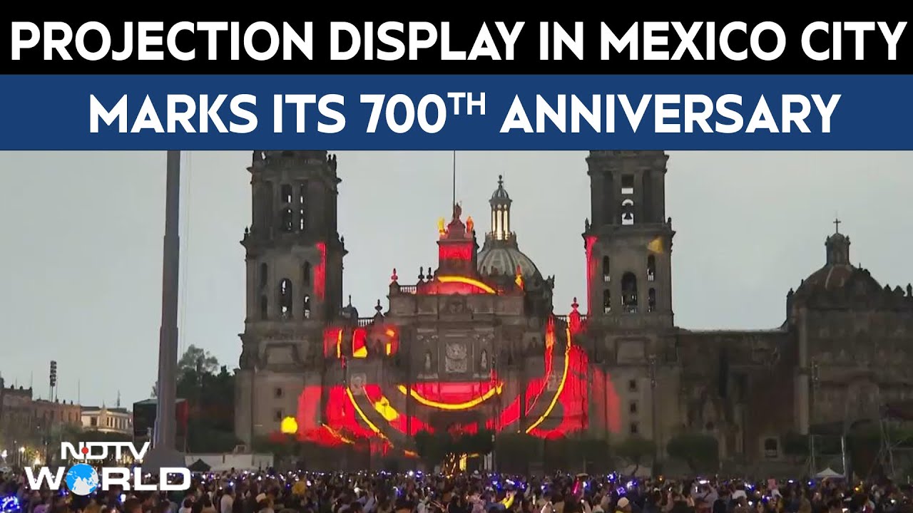 Projection Display In Mexico City Marks 700th Anniversary Of Founding Of Tenochtitlan