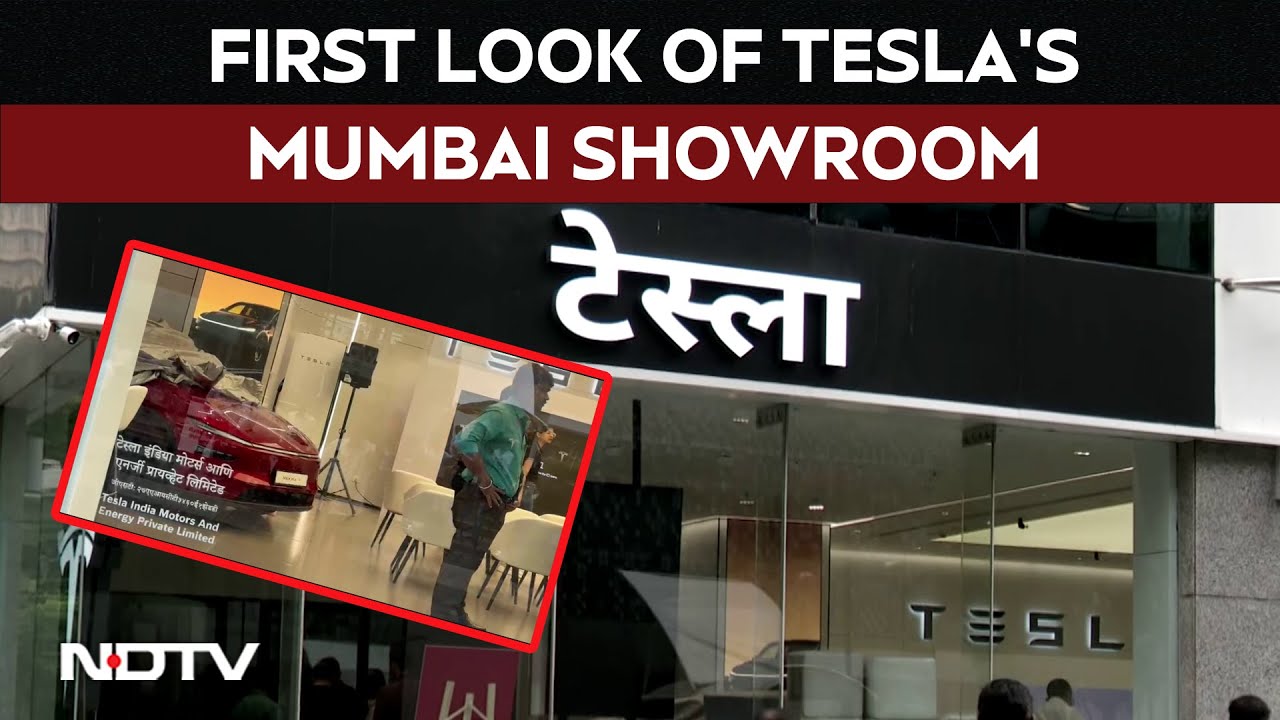 Tesla Showroom Mumbai | First Look Of Tesla's BKC Showroom, Devendra Fadnavis To Inaugurate