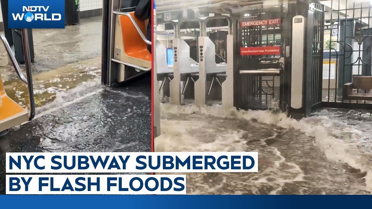Video: New York City Subway Floods Amid Torrential Northeast Rains