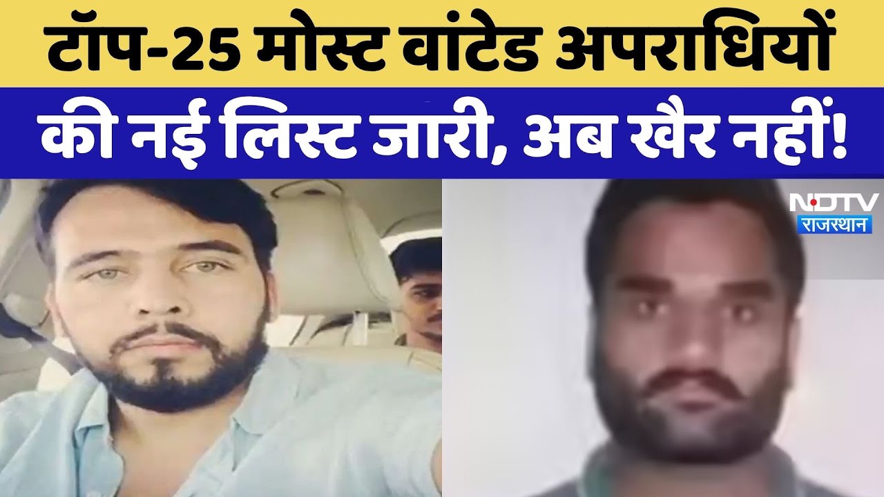 Rajasthan में Top-25 Most Wanted अपराधियों की नई लिस्ट जारी | Top News