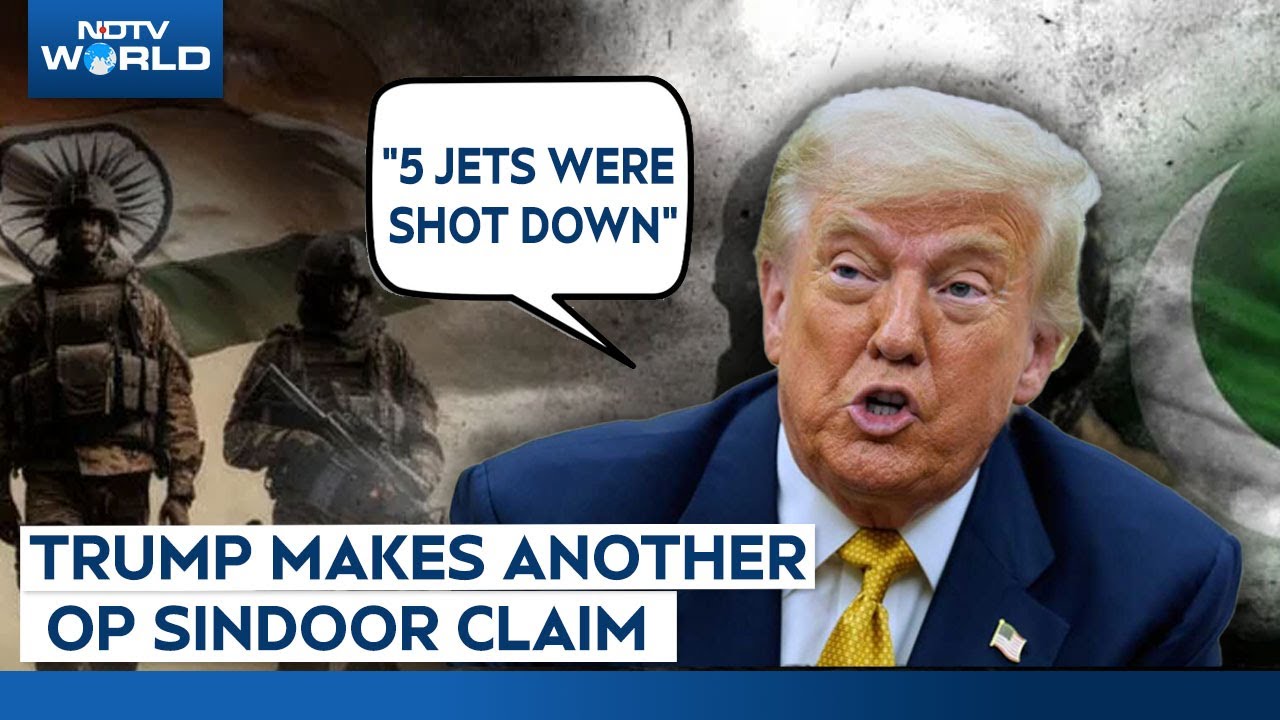 "5 Jets Were Shot Down": US President Trump Makes Another Op Sindoor Claim "5 Jets Were Shot Down": US President Trump Makes Another Op Sindoor Claim