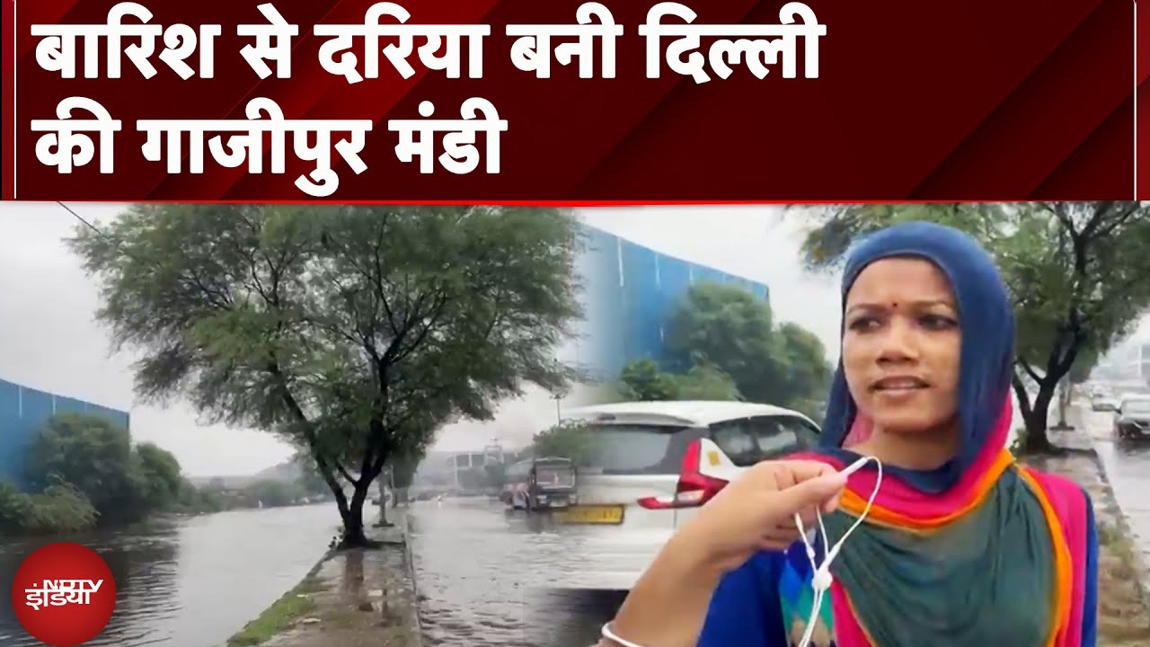 Weather News: बारिश से दरिया बनी दिल्ली की गाजीपुर मंडी | Delhi Flood News | NDTV India