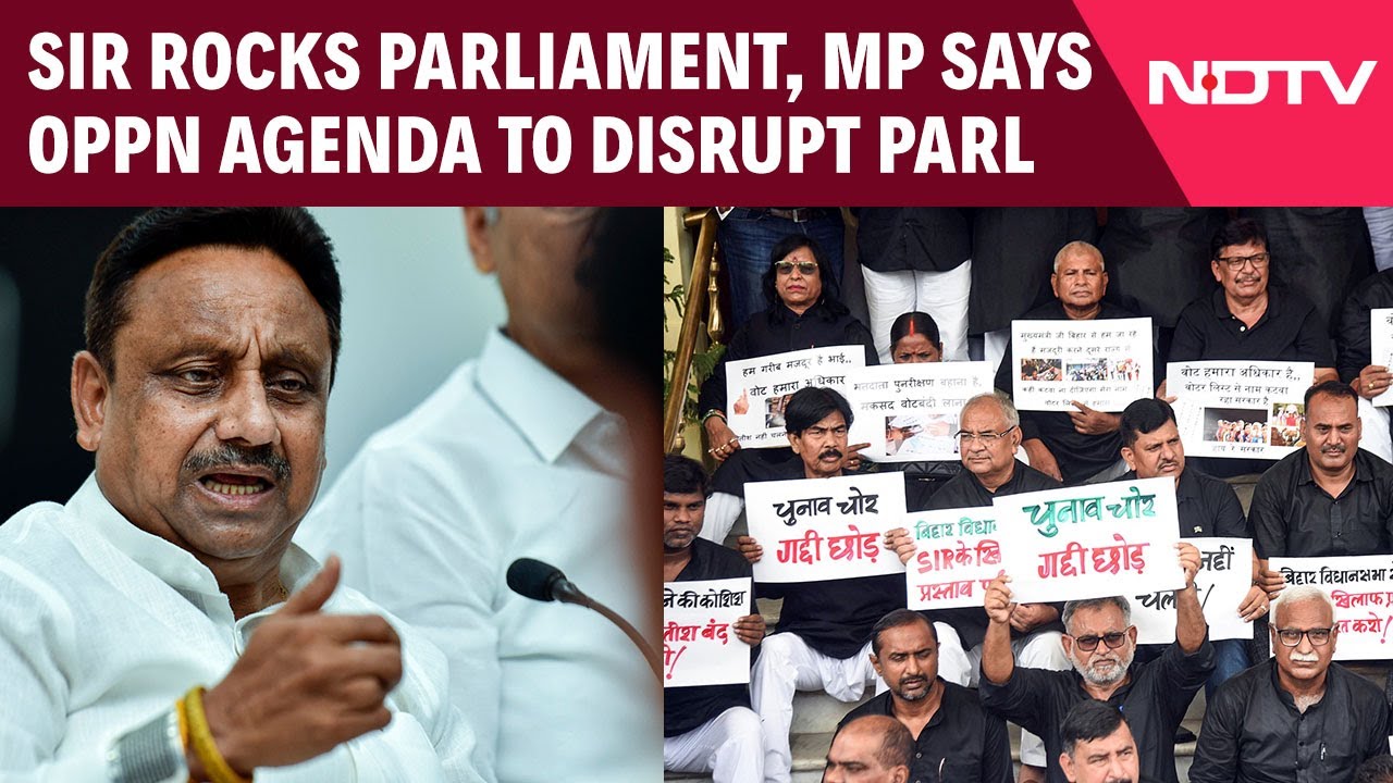 SIR Rocks Parliament, BJP MP Says Opposition's Agenda To Disrupt Parliament