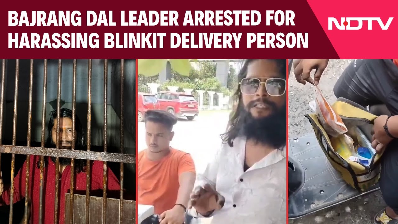 Video: Bajrang Dal Leader Arrested For Harassing Blinkit Delivery Boy Over Carrying Non-Veg Items