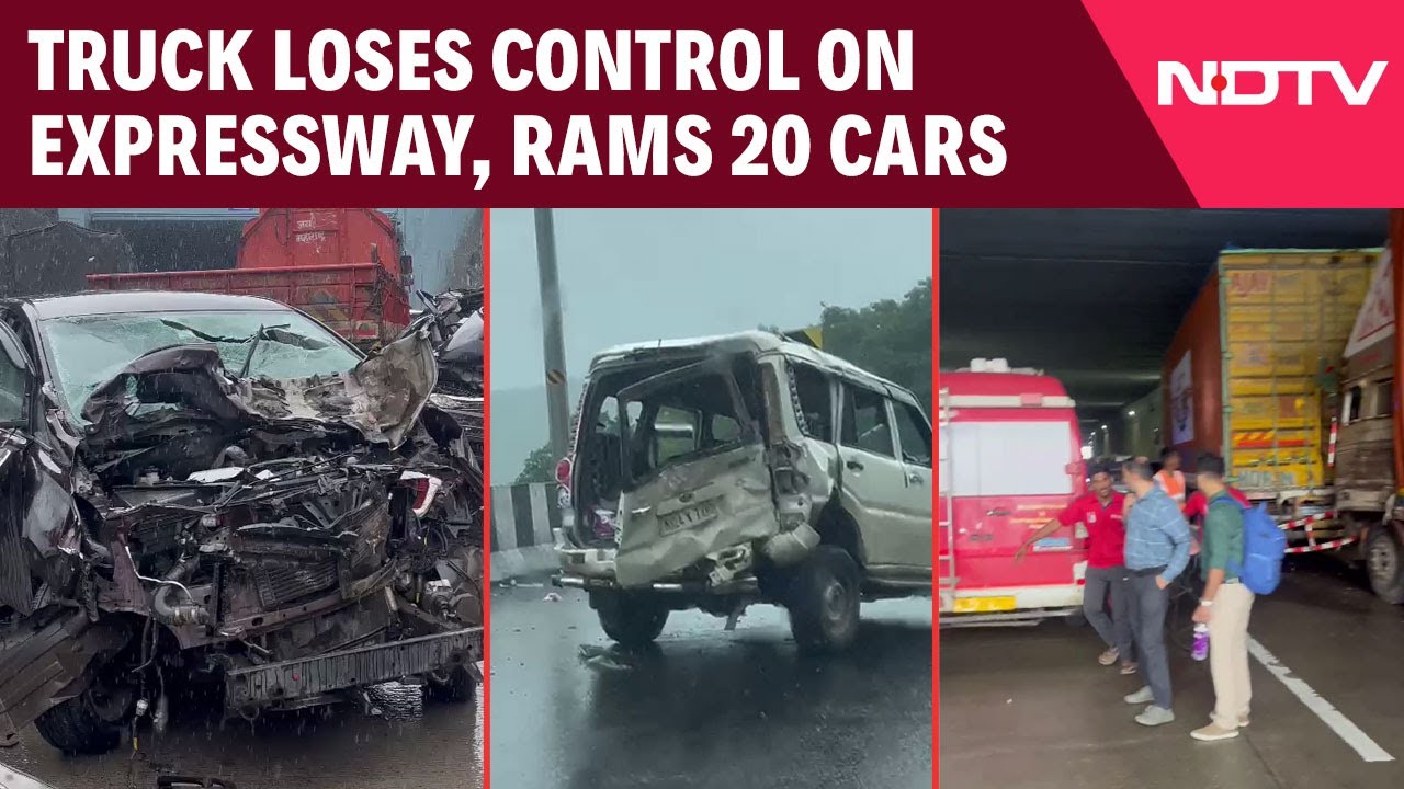 Video: Mumbai Pune Expressway Accident | Truck Loses Control On Mumbai-Pune Expressway, Rams 20 Cars