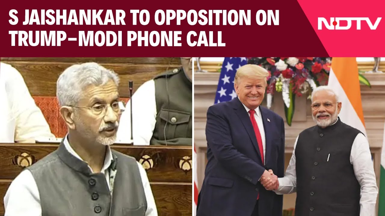 Video: 'Kaan Kholke Sun Le...': S Jaishankar To Opposition On Trump-Modi Phone Call