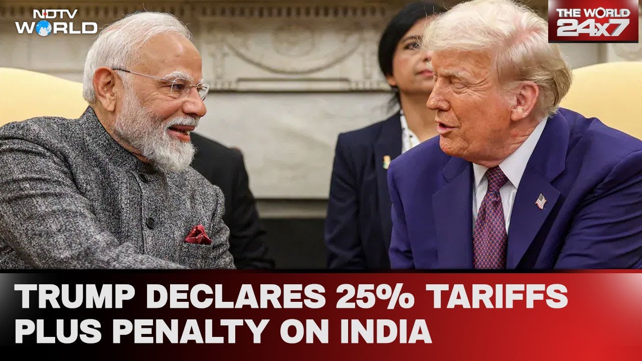 Video : Trump Slaps 25% Tariff On India | Trump Announces Oil Partnership With Pak