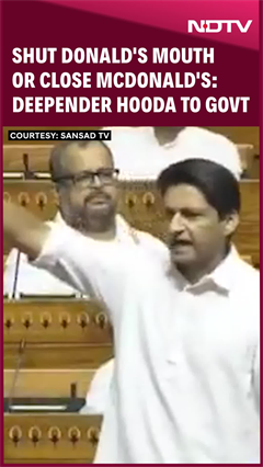 Congress MP Deepender Hooda Attacks Centre On Trump's Truce Claims, Asks To Shut Down McDonald's