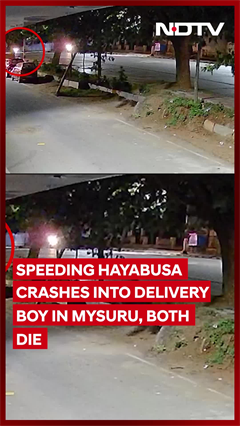 Speeding Hayabusa Crashes Into Delivery Boy In Mysuru, Both Die