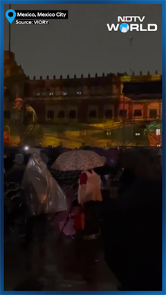 Mexico News: Projection Display In Mexico City Marks 700th Anniversary Of Founding Of Tenochtitlan