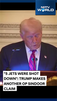 "5 Jets Were Shot Down": Donald Trump Makes Another Op Sindoor Claim "5 Jets Were Shot Down": Donald Trump Makes Another Op Sindoor Claim