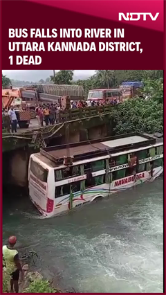 A Bus Carrying 21 Passengers Plunges Into River, Leaving 1 Dead In Ankola, Uttara Kannada