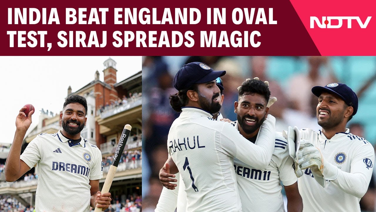 Siraj Spreads Magic In Oval Test Against England, Guides India To Victory