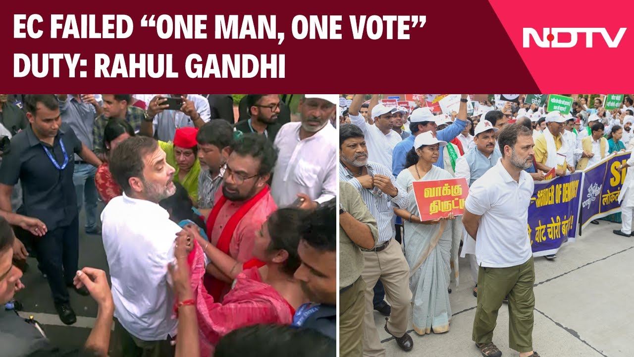 Rahul Gandhi Accuses Poll Body Of 'Voter Theft' In Karnataka, Vows To Protect Constitution