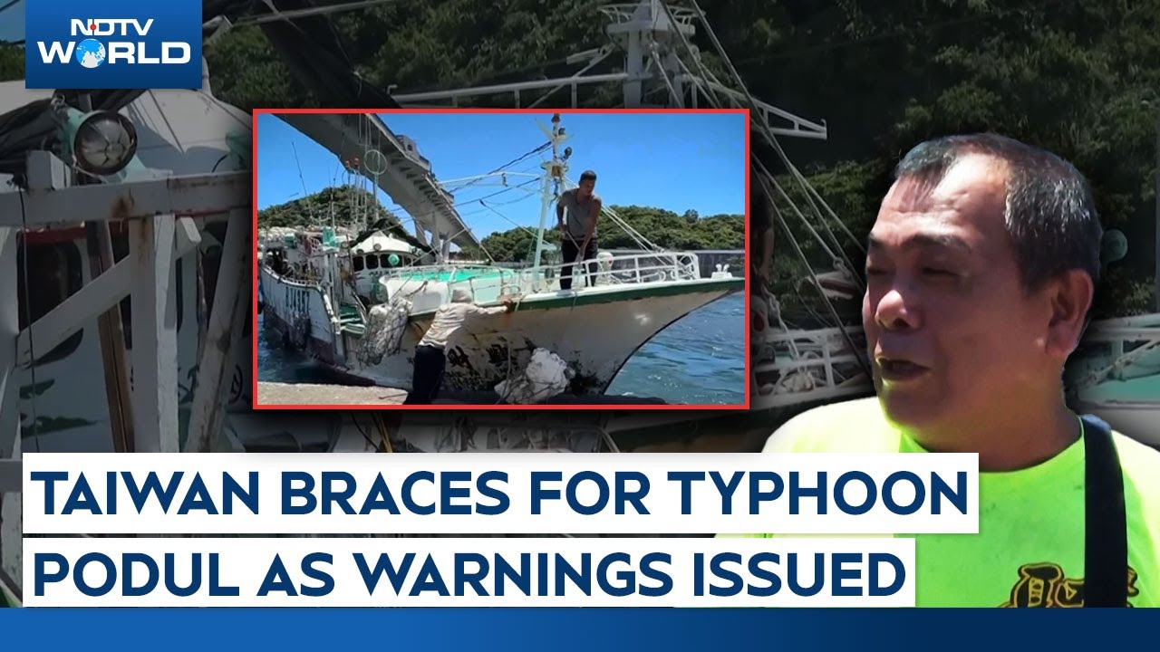 Taiwan Braces For Typhoon Podul As Warnings Issued