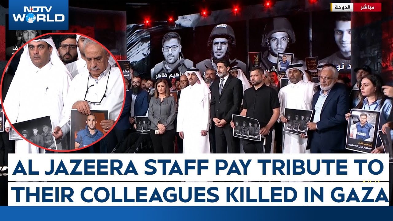 Al Jazeera Staff Pay Tribute To Journalists Killed In Gaza In Israeli Strikes