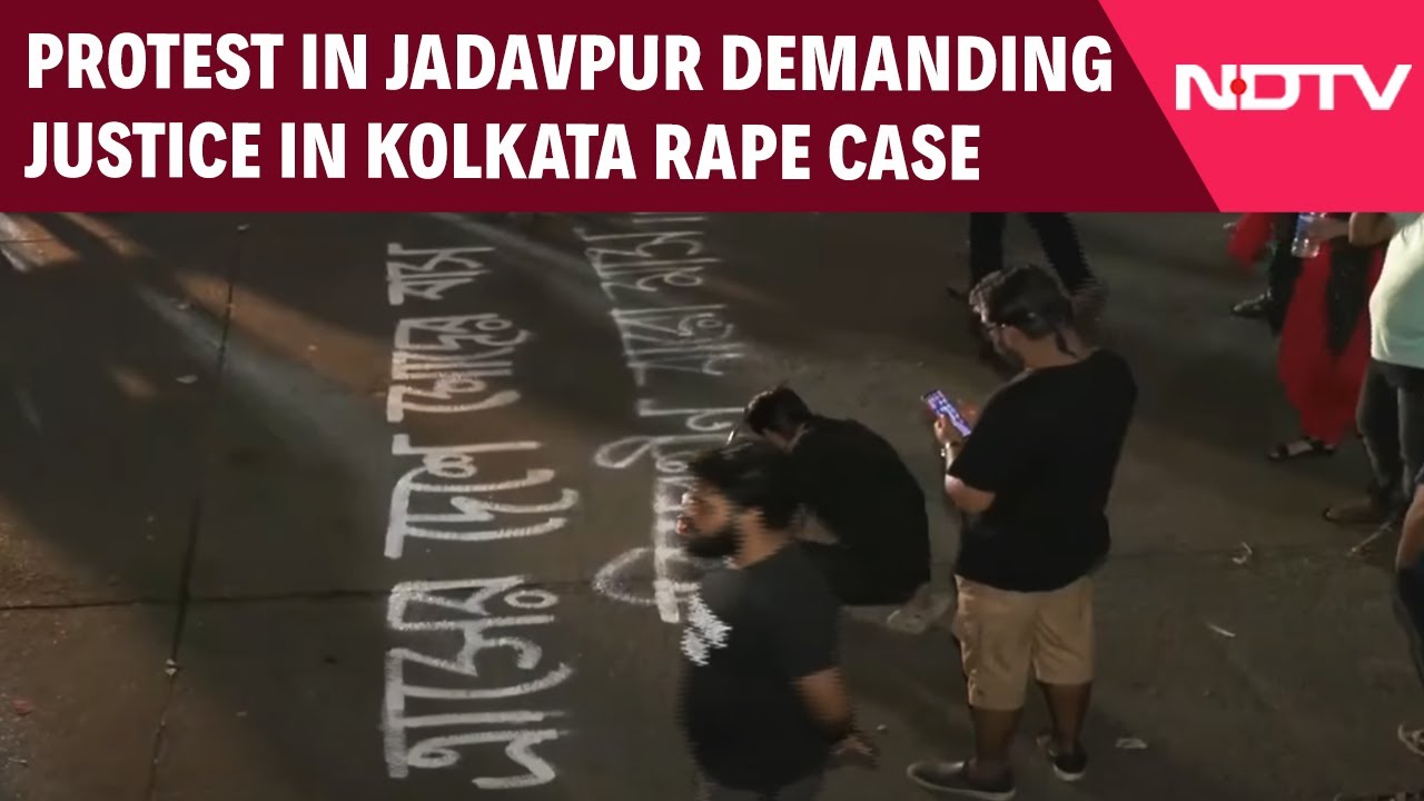 Video: Protest Organised In Jadavpur Demanding Justice In RG Kar Medical College Rape Case