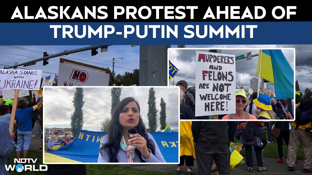 Video : Trump Putin Alaska Meet | Protests Erupt Across Alaska Ahead of Trump Putin Meeting, NDTV Reports