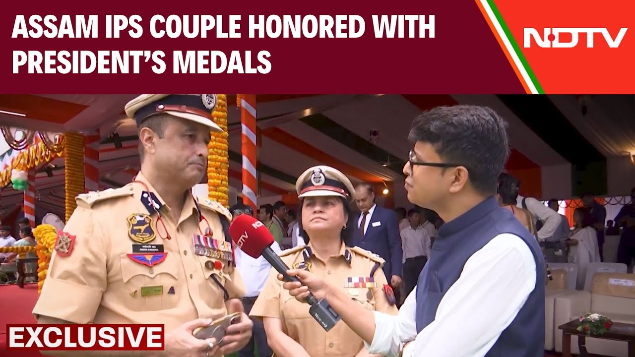 Video : Assam IPS Couple Honoured With Prestigious Medals for Outstanding Service on Independence Day