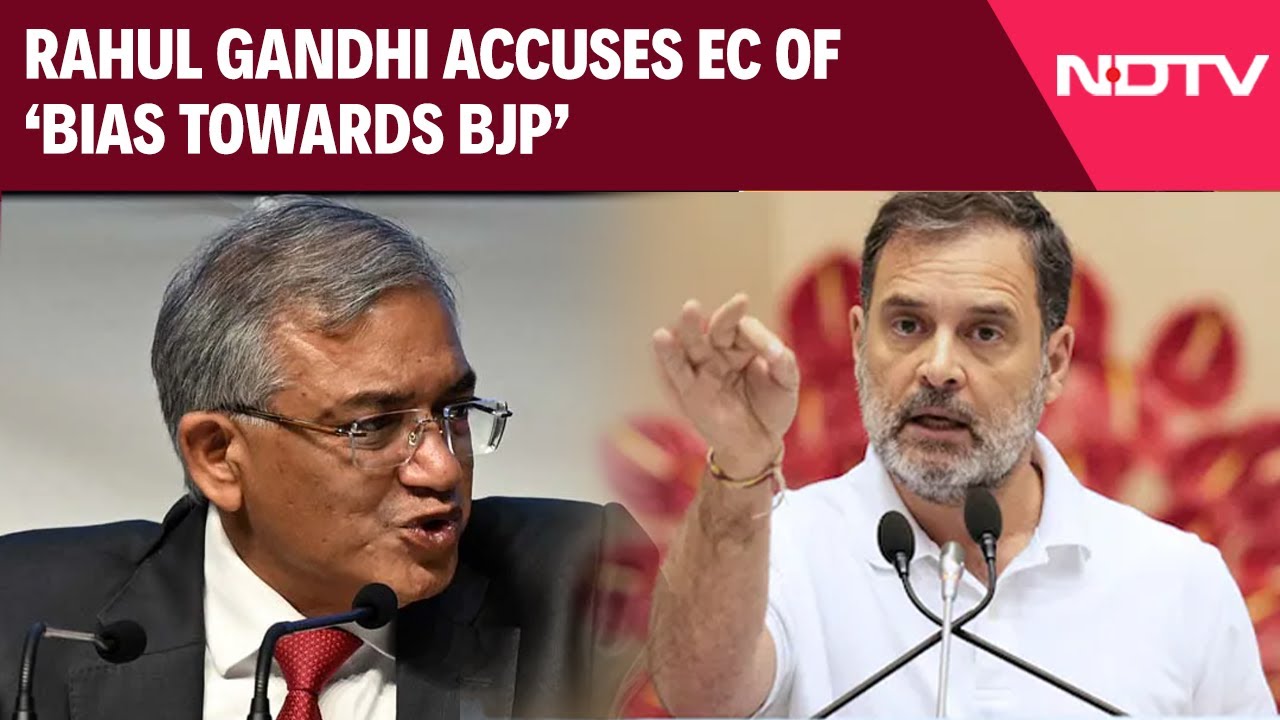 Rahul Gandhi Accuses Election Commission Of 'Bias Towards BJP': "No Affidavit From Anurag Thakur" Rahul Gandhi Accuses Election Commission Of 'Bias Towards BJP': "No Affidavit From Anurag Thakur"