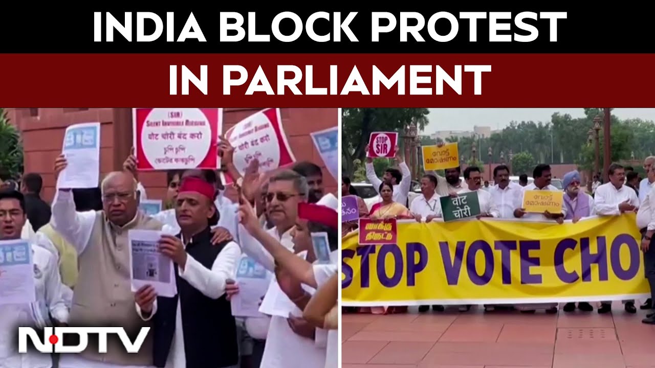 Video : Parliament News | INDIA Bloc Continues Protest Against Bihar SIR At Parliament
